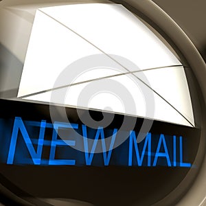 New Mail Postage Means Unread Email Or Message