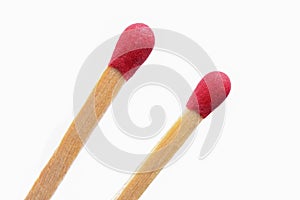 New matchsticks isolated on white background. match on white background