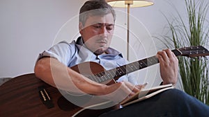 new melody inspired man composing music casual