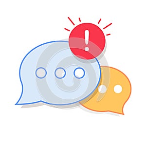 New Message, Dialog, Chat Speech Bubble Notification icon