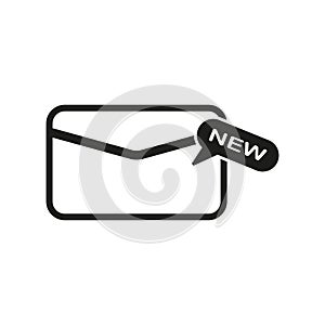 New message envelope icon. Email notification concept. Inbox fresh mail. Vector illustration. EPS 10.