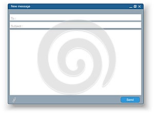 New message panel. Vector Illustration
