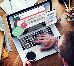 New Message Texting Connection Communication Concept