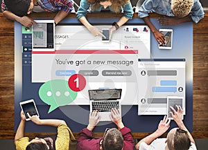 New Message Texting Connection Communication Concept