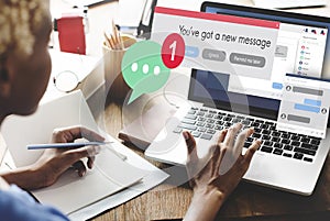New Message Texting Connection Communication Concept