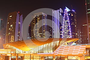 New metro station in Dubai, United Arab Emirates