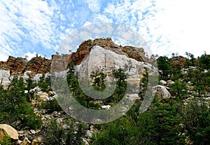 New Mexico, El Malpais: Dakota Sandstone Bluffs at Highway 117