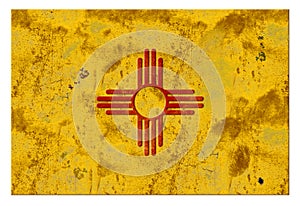 New Mexico Flag Grunge Albuquerque Rustic Vintage