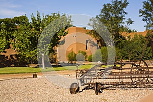 New Mexico Home with yard art.