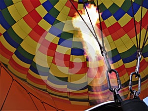 New Mexico hot Air balloon launch fill flame fire festival