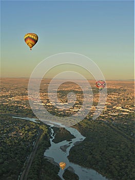 New Mexico hot Air balloon launch fill flame fire festival
