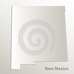 New Mexico map card paper 3D natural