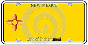 New Mexico State License Plate