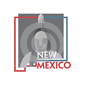 new mexico state map. Vector illustration decorative design