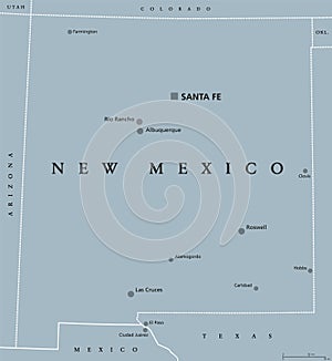 New Mexico United States political map