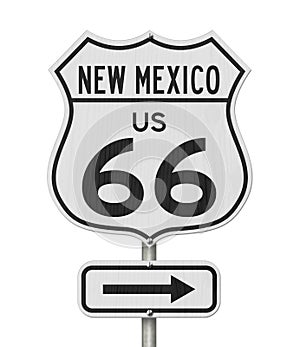 New Mexico US route 66 road trip USA highway road sign