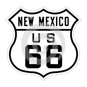 New Mexico us route 66 sign