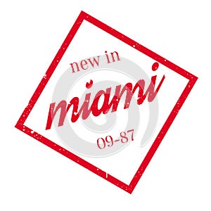 New In Miami rubber stamp