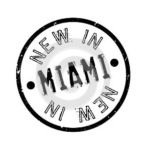 New In Miami rubber stamp