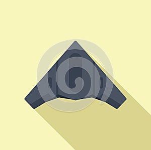 New military drone icon flat vector. Robot ai equipment