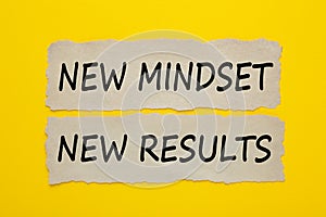 New mindset new results concept