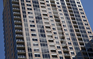 New modern apartment buildings in downtown of city