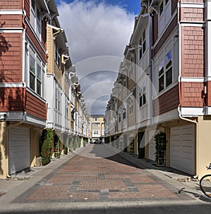 New modern apartment and townhouse buildings