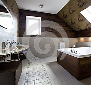 New modern bathroom interior