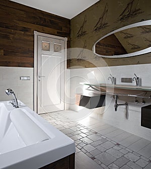 New modern bathroom interior