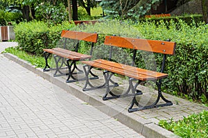 New Modern Bench in Park, Outdoor City Architecture, Wooden Benches, Outdoor Chair, Urban Public Furniture