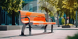 New Modern Bench in Park, Outdoor City Architecture, Wooden Benches, Outdoor Chair, Urban Public Furniture