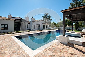 New Modern Classic Home Backyard Pool