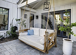 New Modern Classic Home Patio With A Swing