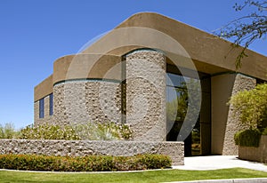 New modern corporate office building entrance