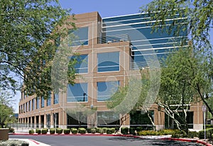 New modern corporate office building exterior