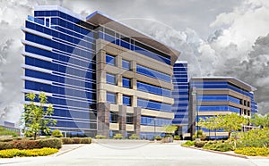 New modern corporate office building exterior