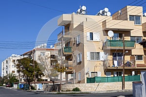 New modern flat apartment architecture buildings in Paphos Pafos Cyprus