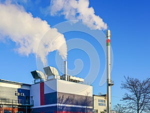 A new modern gas cogeneration heating plant with high thermal energy efficiency photo