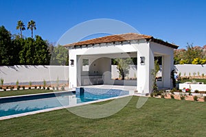 New Modern Home Classic Luxury Pool Cabana