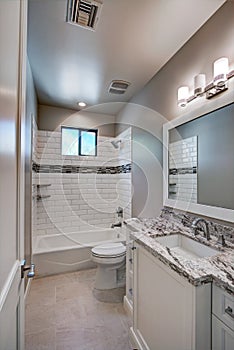 New Modern Home Mansion Guest Bathroom photo