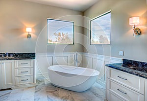 New Modern Home Mansion Master Bath photo