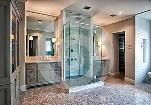 New Modern Home Master Bath Room