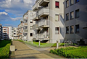 New modern housing estate in Lodz - Typical housing