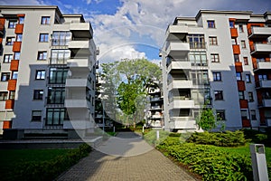 New modern housing estate in Lodz - Typical housing