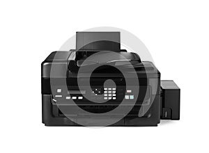 New modern multifunction printer isolated on white