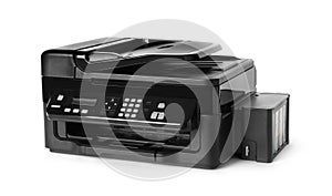 New modern multifunction printer isolated on white