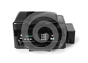 New modern multifunction printer isolated on white