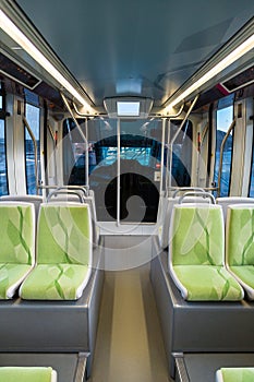 New modern tram in Dubai, UAE