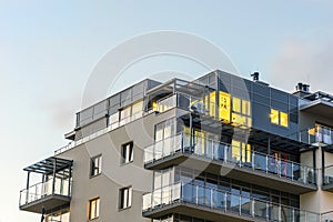 New, modern urban illuminated apartments