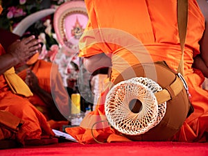 New Monk Sat and Carried The Alms-bowl